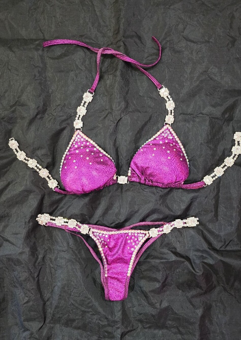 Angel Competition Women's Bikini Suit NPC/IFBB Top size M, Brazilian Cut Bottoms
